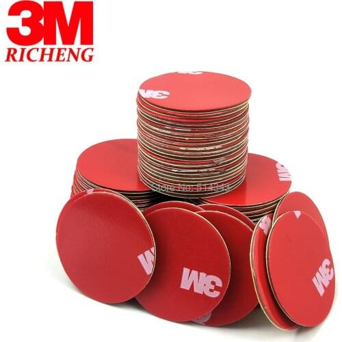 20Pcs Circle 28MM Gray 3M Automotive Double Sided Acrylic Foam Tape For Car Emblem Free Shipping