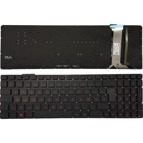 Belgian/Thai backlit laptop keyboard for ASUS GL752 GL752V GL752VL GL752VW GL752VWM ZX70 ZX70VW G58 G58JM G58JW G58VW black