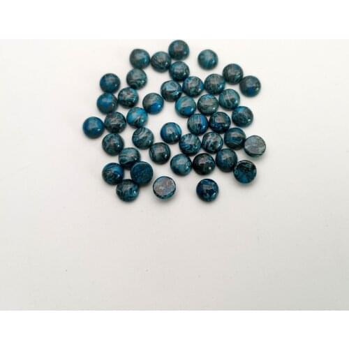 Fashion new blue agates 6MM 50pcs/lot Natural Stone Bead Charm high quality round cabochon beads for jewelry making accessories