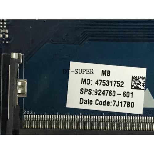 FAST SHIPPING,100% NEW ,7J1780 / 924760-601/ 924760-001 for HP 15-BS MAINBOARD ,ONBOARD PROCESSROR N3710+GPU