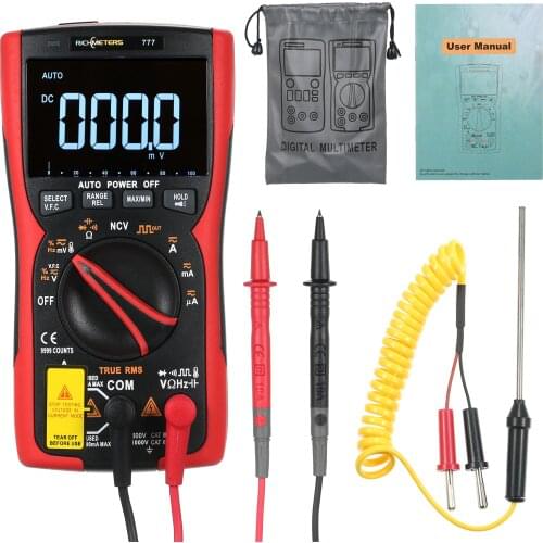 RM777 Digital Multimeter 9999 Professional True RMS Analog Tester Multimetro DIY Transistor Capacitor NCV ACDC Current Meter