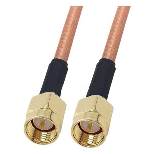 RG400 Cable SMA male to SMA Male Double Shielded Copper Braid Coax Low Loss Jumper Cable