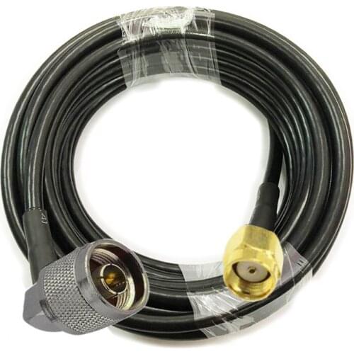 LMR195 Cable RP-SMA Male to N Male Right Angle Connector RF Coaxial Extension Jumper Cable 50ohm 1m 3m 5m 10m 15m 20m 30m