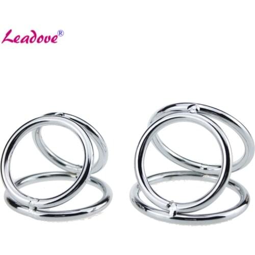 Delay Cock Ring Stainless Steel Ball Stretcher Penis Ring Prolong Cock Ring Metal Scrotum Erotic Sex Toys For Men YS0175
