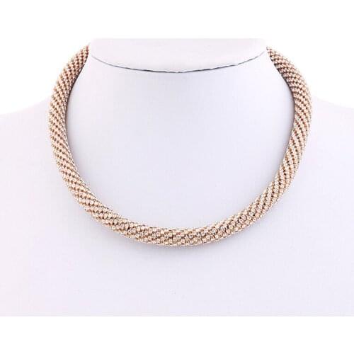 LOVBEAFAS Fashion Luxury Crystal Rhinestone Wrap Choker Necklace Women Jewelry Collier Choker Collar Chocker Statement Necklace