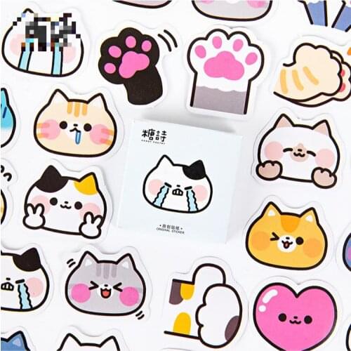 45sheets/set Sticker Set Kitten Series Diy Cute Stickers Ins Style Scrapbooking School Suppliers Stationery Art Supplies