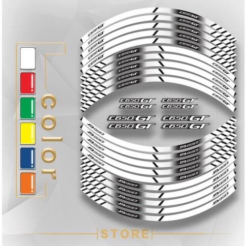 New Motorcycle Tire Reflective stickers inner wheel stripes decoration decals For BMW C650 GT