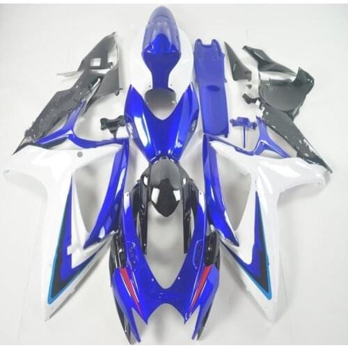 Fit Fairings For SUZUKI GSX-R600 k6 06 07 GSX-R750 06-07 Blue GSX R600 K6 R750 k6 2006 2007 Fairing white blue