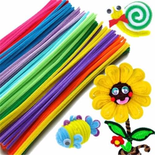 Pompom Educational Toys Montessori Materials Chenille Children Sticks Puzzle Craft Colorful Pipe Twist Rod Handmade DIY Toys