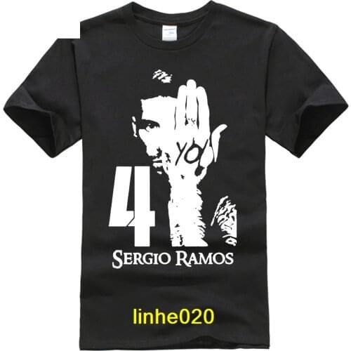 Casual t-shirt Summer New mens Print Short Sleeve Cotton t-shirt Sergio Ramos Printed T Shirt Men Plus Size Tee Shirt