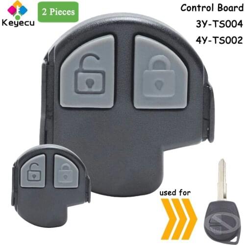 KEYECU 2PCS Keyless Entry Remote Control Car Key Board With 2 Buttons & 433MHz - FOB for Suzuki Swift 2007-2013 FCC ID: 4Y-TS002