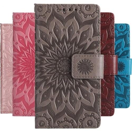 Embossed Flip Case For coque Sony Xperia XA2 Dual Flip Case For fundas Sony Xperia XA2 Cover 5.2 inch + Card Holders