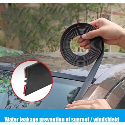 2m T-Type Car Door Rubber Seal Strip Tape Waterproof Automotive Windshield Roof Sealing Self-Adhesive Stickers Accessories
