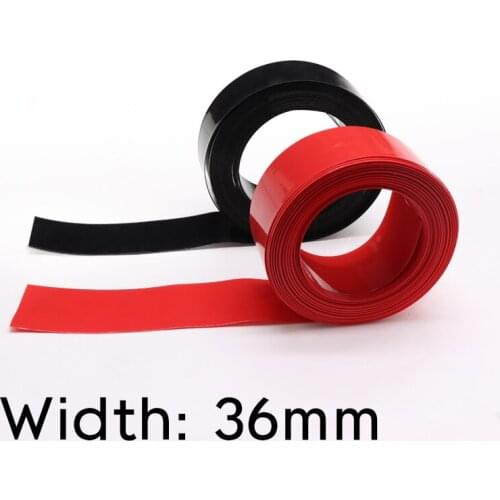 Width 36mm (Diameter 22mm) Lipo Battery Wrap PVC Heat Shrink Tubing Insulated Case Sleeve Protection Cover Flat Pack Colorful