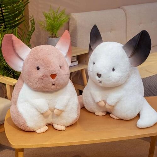 Cute Likelife Hamster Plush toy Unique big Gradient Ears Hug Doll toys For kids Pink Hamster Stuffed animals for Girl Home Decor