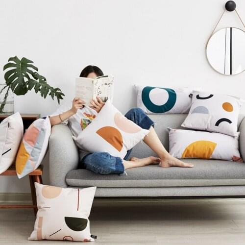 Nordic Geometric Pillow Case Decorative Neat Pillowcase Poszewki Na Poduszki Long Pillow Cases Poszewka for Home Cafe Office