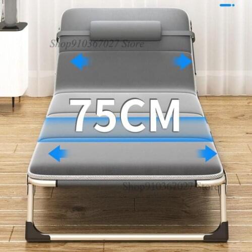 Folding Bed Lunch Bed Office Single Lunch Bed Household Portable Simple Bed Noon Rest Bed Lunch Break Artifact