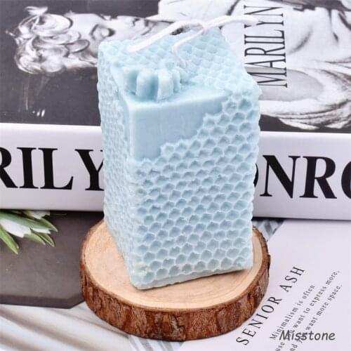 Three-Dimensional Rectangle Honeycomb Silicone Candle Mold Bees Honey Shape Handmade Crafts Decorative Baking Tool Chocolate
