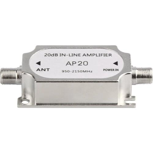 New Satellite 20dB In-line 950-2150MHZ Signal Booster For Antenna Cable Run Channel Strength