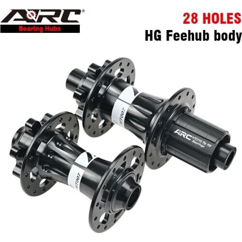 ARC Newest MTB Hub Aluminum alloy Front 2 Rear 4 Bearing Hub Bicycle Hub 4 pawls 48 clicks 28H Disc Bike Hub QR / Thru axle Hub