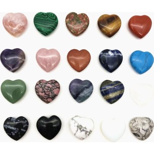 1/2Pcs Many Kinds Natural Lapis Lazuli Amethyst Pink Crystal Heart Stone Craft Chakra Reiki Healing Natural Stones and Minerals