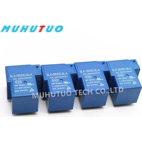 10PCS T90 relay SLA-05 09 12V 24VDC 48VDC-SL-A-C 4/5/6 pin 30A power supply module