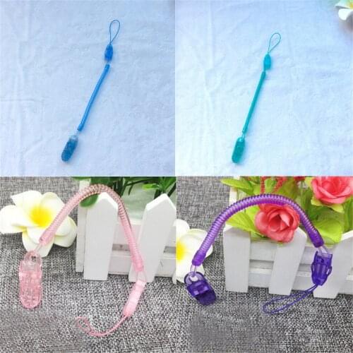 1pce Baby Infant Toddler Spring Dummy Pacifier Soother Nipple Clip Chain Holder Strap