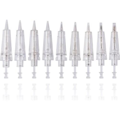 50 stks cartridge naald micro nano vervanging naalden tattoo tips cartridge voor permanente make gezicht