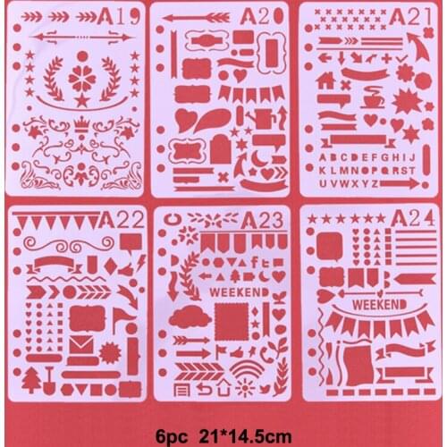 Hand Copy Newspaper DIY Stencils Wall Painting Scrapbook Coloring Embossing Album Decorative Paper Card Template Reusable A19-24