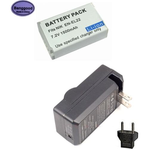 Banggood 7.2V 1500mAh EN-EL22 EN EL22 ENEL22 Digital Camera Battery Pack For Nikon 1 J4, 1 S2, 1J4, 1S2