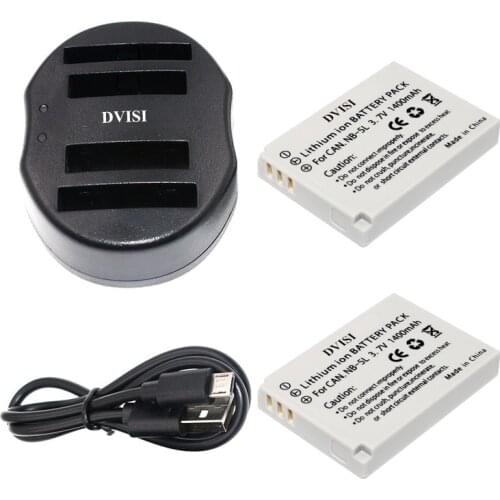 3pcs 1.4Ah NB-5L NB 5L NB5L Camera Battery with USB Dual Charger for Canon Powershot S100 SX200 SX210 IS SX230 HS SD890 Camera