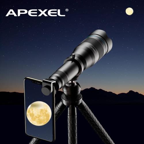 APEXEL Professional HD 60x Telephoto Zoom Lens Monocular + Selfie Tripod With Remote Shutter For Travel Hunting Hiking Sports