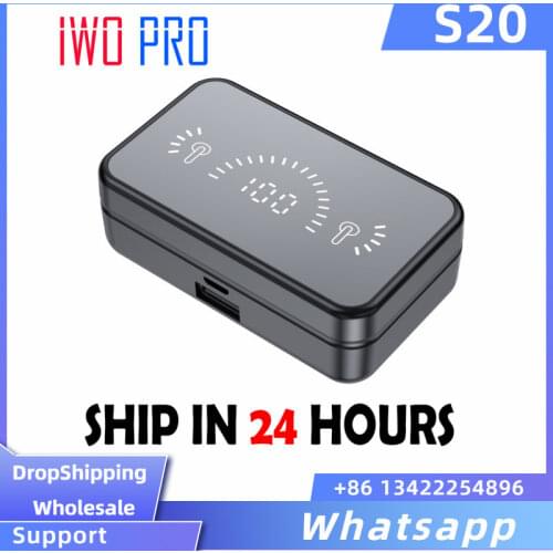 New S20 TWS 5.1 Earphones Stereo Sports Waterproof Bluetooth Wireless Headphones 2000mAh Charging Box Earbuds With Mic Earbuds