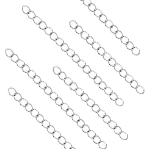 50Pcs Stainless Steel Necklace Extension Chain Twist Extender Removable Extension Tails Chain For Necklace Bracelet Making DIY