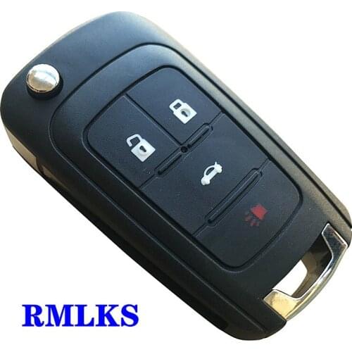 Flip Remote Key Shell Case Fit For Chevrolet Cruze Epica 4 Buttons HU100 Blade