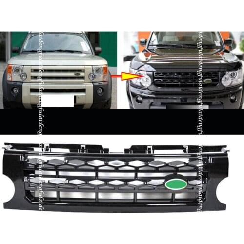 For Land Rover Discovery LR3 2005-2009 Glossy Black Front Bumper Grille Assembly Facelift Car modification Car accessories