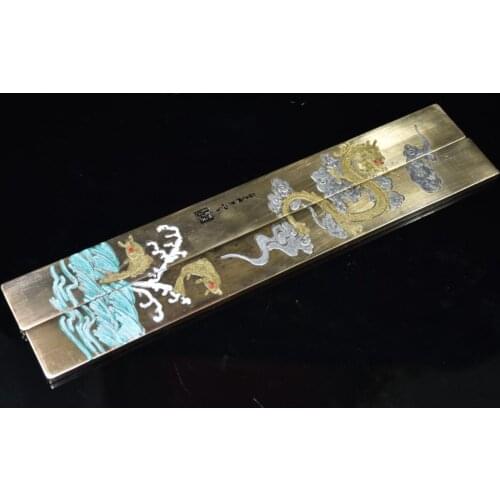 China brass Paper weight crafts statue A pair