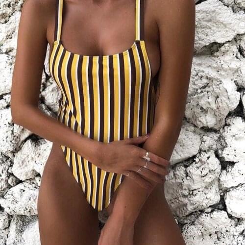 Bikini Striped Modal Bikinis Set Street Style New Fashion Summer 2022 Swimsuit Beach Sexy Bikini Euro-America Style