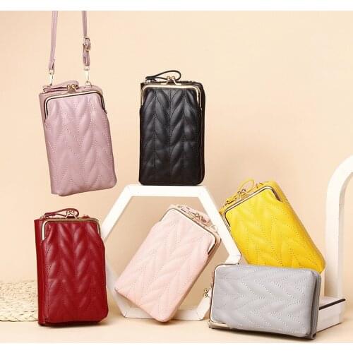 Korean version 2021 new mini crossbody small bag vertical shoulder bag long wallet female mobile phone bag wallet women