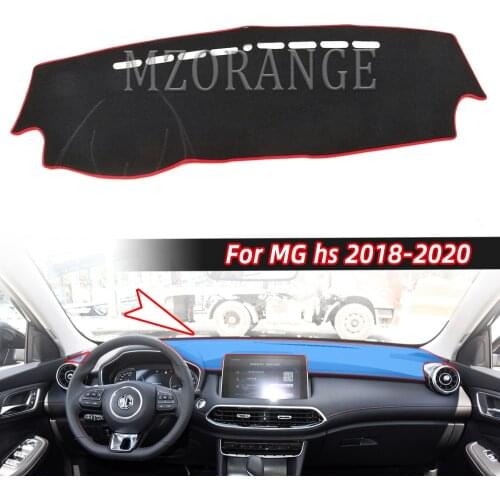 LHD Car Dashboard Cover For MG HS 2018 2019 2020 Anti-Slip Dash Pad Mat Car Accessories Dash Protection Black/Red