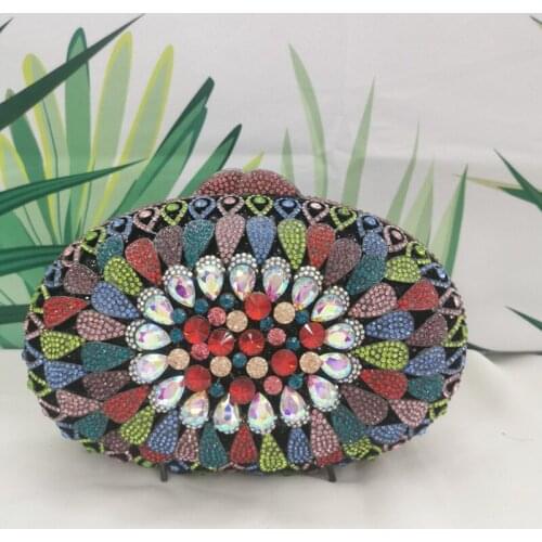 Colorful Metal Diamond Ladies Cocktail Party Clutches Wallet Rhinestone Female Wedding Bridal Female Dinner Handbags And Purses