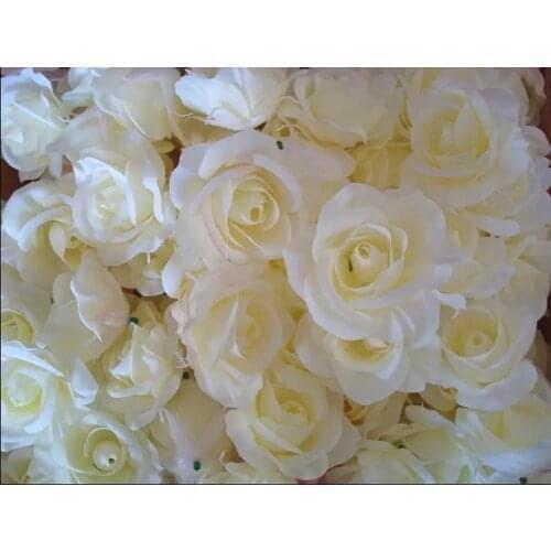 Hot 100pcs Diameter Silk Artificial Flower Peony Camellia Fake Rose Flower Heads for Wedding Christmas Party Decorative flower