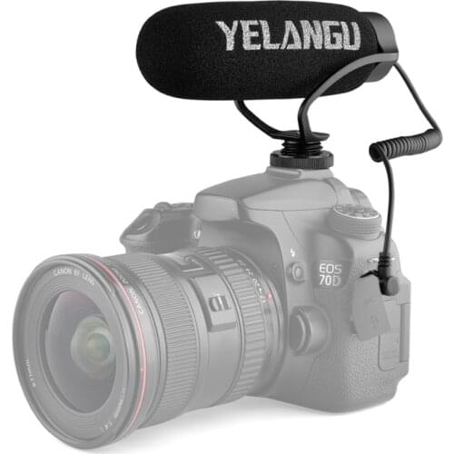YELANGU MIC08 Video Shotgun Microphone with 3.5mm Audio Cable for DSLR & DV Camcorder