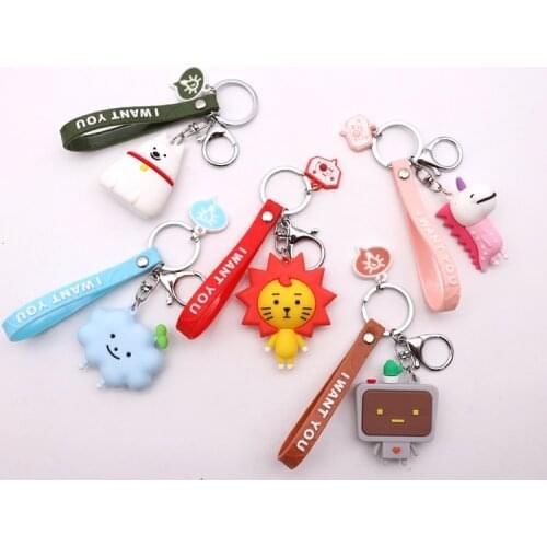 Cute funny lion cloud robot key foil cartoon doll key foil pendant cute twist egg small gift