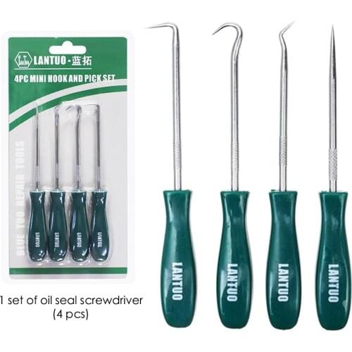 4Pcs 135/165/240 mm Car Auto Vehicle Oil Seal Screwdrivers Set O-Ring Seal Gasket Puller Remover Pick Hooks Tools Wholesale CSV