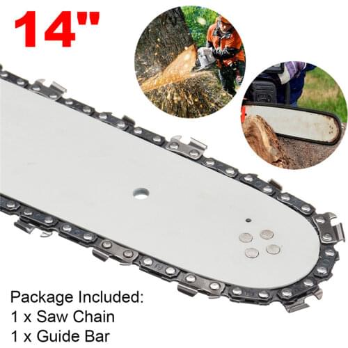 14 Inch Chainsaw White Guide Bar With Saw Chain 3/8 LP 50 Section Saw Chain For STIHL MS170 MS180 MS250 Power Tool Accessories