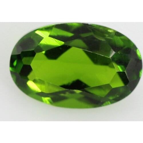 Loose Gemstone Oval Natural Chrome Diopside Stones Beads Brilliant Cut Gems 3x4mm~5x7mm For Jewelry DIY