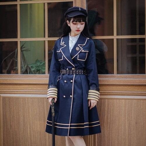 Palace princess sweet lolita dress retro sailor collar falbala high waist victorian dress kawaii girl gothic lolita op loli cos