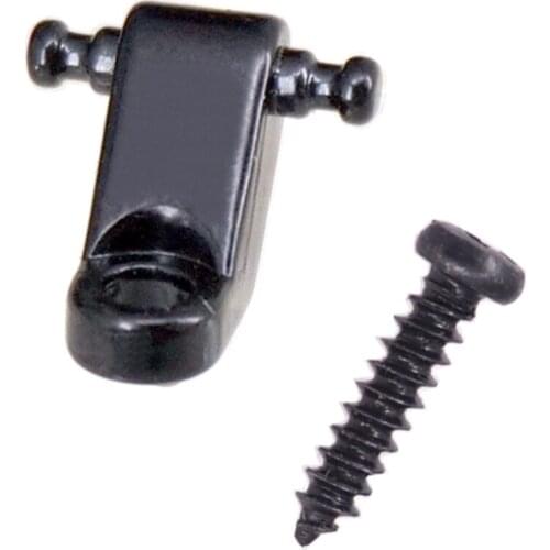Durable Pack of 2 Black Electric Guitar Roller String with Screws Musical Instrument Parts