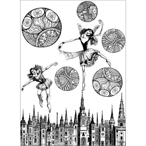 Dancing Girl Clear Silicone Stamp/Seal for DIY scrapbooking/photo album Decorative clear stamp sheets ST0380